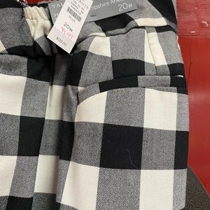 Talbots Plus Size Pants Buffalo Plaid 20W NWT